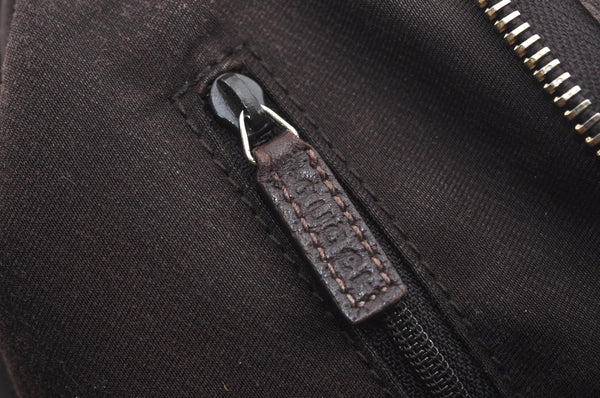 Authentic GUCCI Abbey Shoulder Cross Bag GG Canvas Leather 131326 Brown 6825H