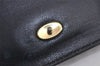 Authentic CELINE Vintage Hand Bag Purse Leather Navy Blue 6825J