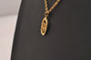 Authentic Christian Dior Gold Tone Chain Pendant Necklace CD 6827J