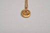 Authentic Christian Dior Gold Tone Chain Pendant Necklace CD 6827J