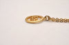 Authentic Christian Dior Gold Tone Chain Pendant Necklace CD 6827J