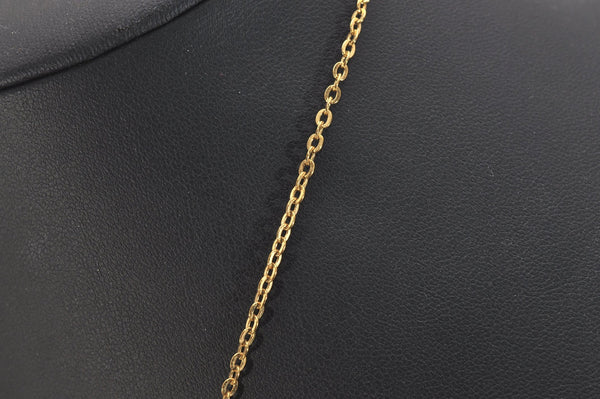 Authentic Christian Dior Gold Tone Chain Pendant Necklace CD 6828J