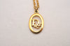 Authentic Christian Dior Gold Tone Chain Pendant Necklace CD 6828J