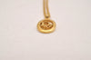 Authentic Christian Dior Gold Tone Chain Pendant Necklace CD 6828J