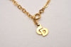 Authentic Christian Dior Gold Tone Chain Pendant Necklace CD 6828J