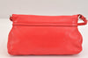 Authentic Chloe LILY Ribbon 2Way Shoulder Hand Bag Purse Leather Red 6828K