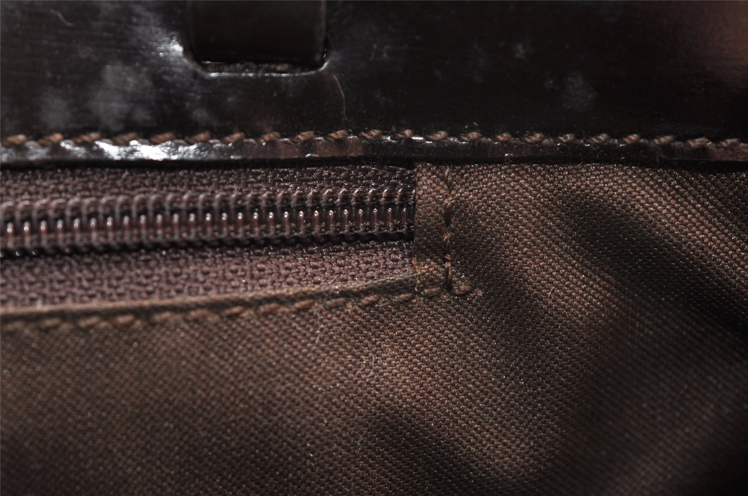 Authentic GUCCI Shoulder Hand Bag Purse GG Nylon Leather 0021021 Brown  6829I