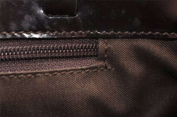 Authentic GUCCI Shoulder Hand Bag Purse GG Nylon Leather 0021021 Brown  6829I