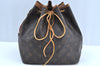 Authentic Louis Vuitton Monogram Petit Noe M42226 Shoulder Drawstring Bag 6830H
