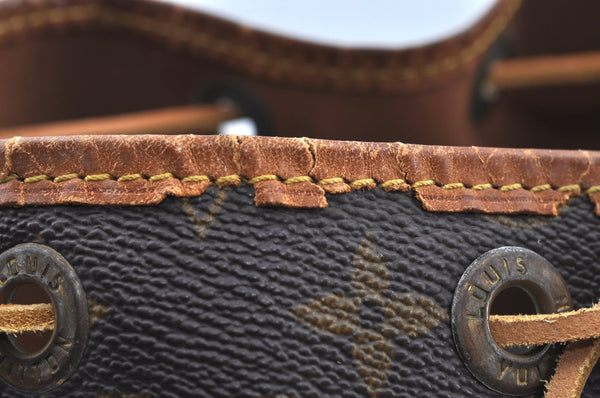 Authentic Louis Vuitton Monogram Petit Noe M42226 Shoulder Drawstring Bag 6830H