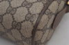 Authentic GUCCI Web Sherry Line Shoulder Bag GG PVC Leather Brown Junk 6830J