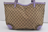 Authentic GUCCI Craft Shoulder Tote Bag GG Canvas Leather 247209 Brown 6831J