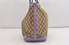 Authentic GUCCI Craft Shoulder Tote Bag GG Canvas Leather 247209 Brown 6831J