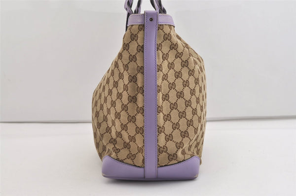 Authentic GUCCI Craft Shoulder Tote Bag GG Canvas Leather 247209 Brown 6831J