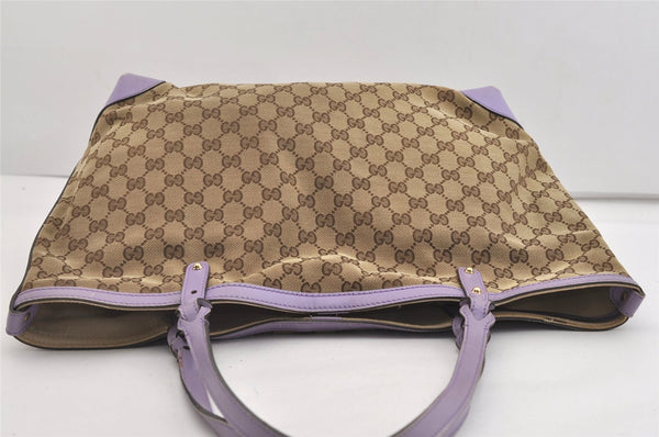 Authentic GUCCI Craft Shoulder Tote Bag GG Canvas Leather 247209 Brown 6831J