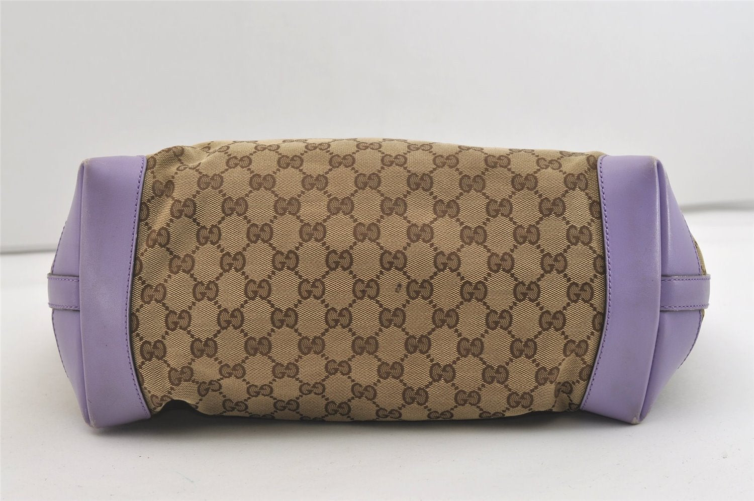 Authentic GUCCI Craft Shoulder Tote Bag GG Canvas Leather 247209 Brown 6831J