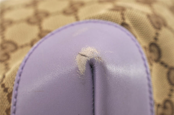 Authentic GUCCI Craft Shoulder Tote Bag GG Canvas Leather 247209 Brown 6831J