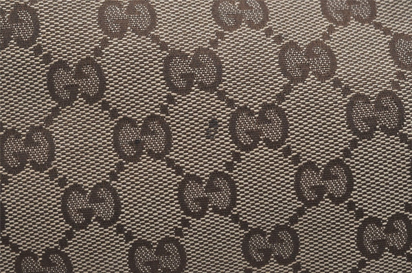 Authentic GUCCI Craft Shoulder Tote Bag GG Canvas Leather 247209 Brown 6831J