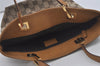 Authentic GUCCI Vintage Shoulder Tote Bag GG Canvas Leather 0021099 Brown 6832I