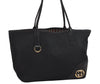 Authentic GUCCI New Britt Shoulder Tote Bag GG Canvas Leather 169946 Black 6832J