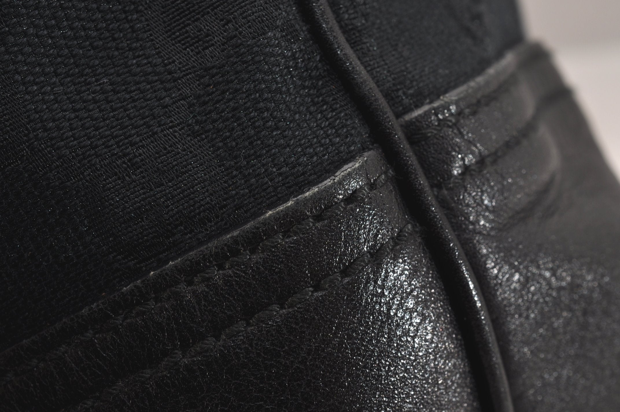 Authentic GUCCI New Britt Shoulder Tote Bag GG Canvas Leather 169946 Black 6832J