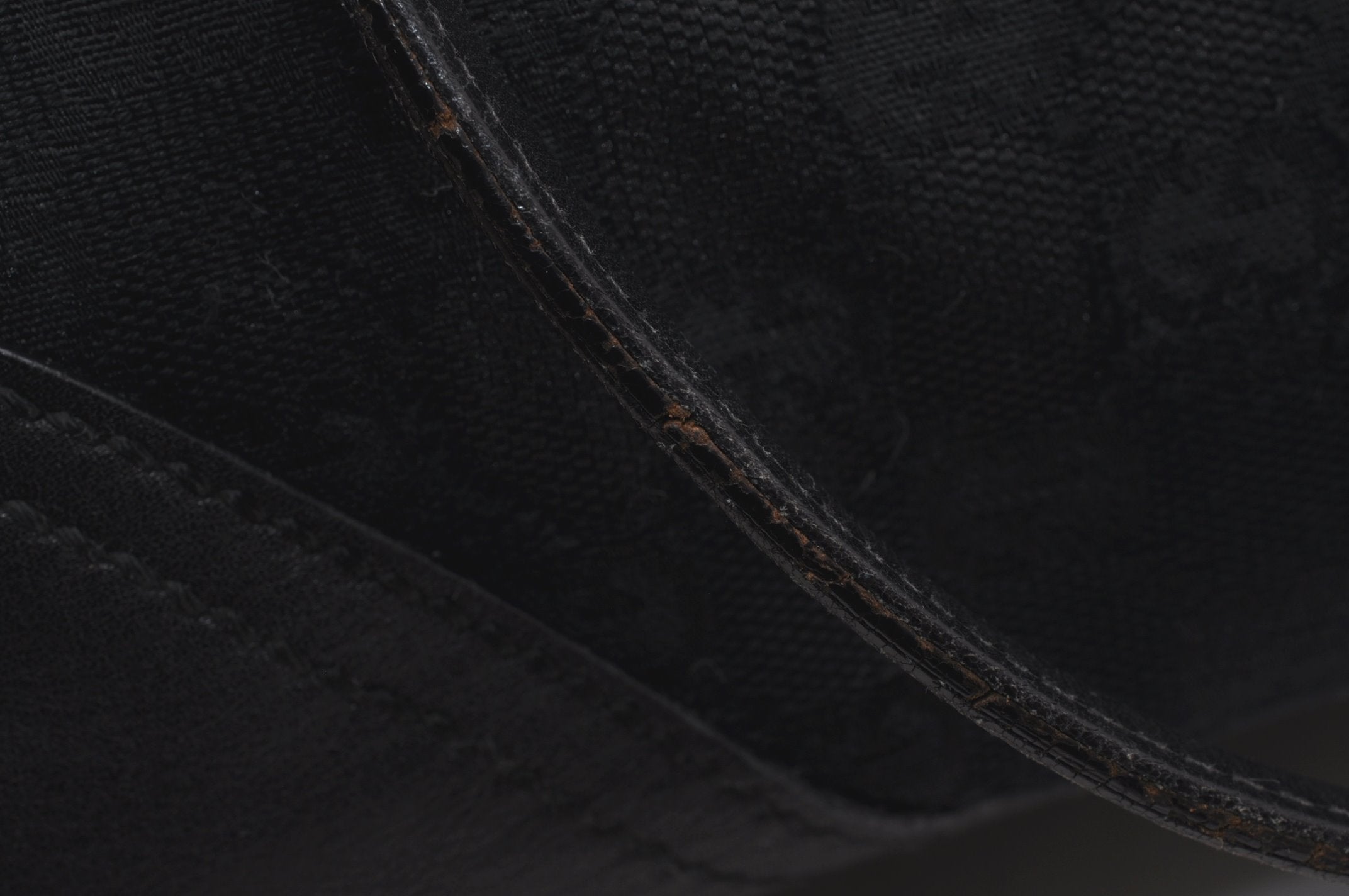 Authentic GUCCI New Britt Shoulder Tote Bag GG Canvas Leather 169946 Black 6832J