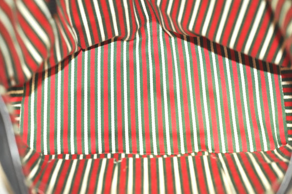 Authentic GUCCI New Britt Shoulder Tote Bag GG Canvas Leather 169946 Black 6832J