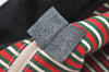 Authentic GUCCI New Britt Shoulder Tote Bag GG Canvas Leather 169946 Black 6832J