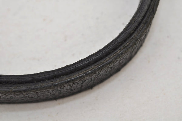 Authentic GUCCI Eclipse Shoulder Tote Bag GG Canvas Leather 120836 Black 6833J