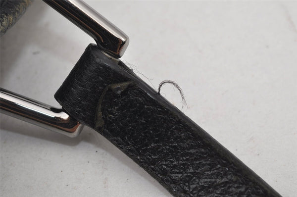 Authentic GUCCI Eclipse Shoulder Tote Bag GG Canvas Leather 120836 Black 6833J