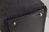 Authentic GUCCI Eclipse Shoulder Tote Bag GG Canvas Leather 120836 Black 6833J