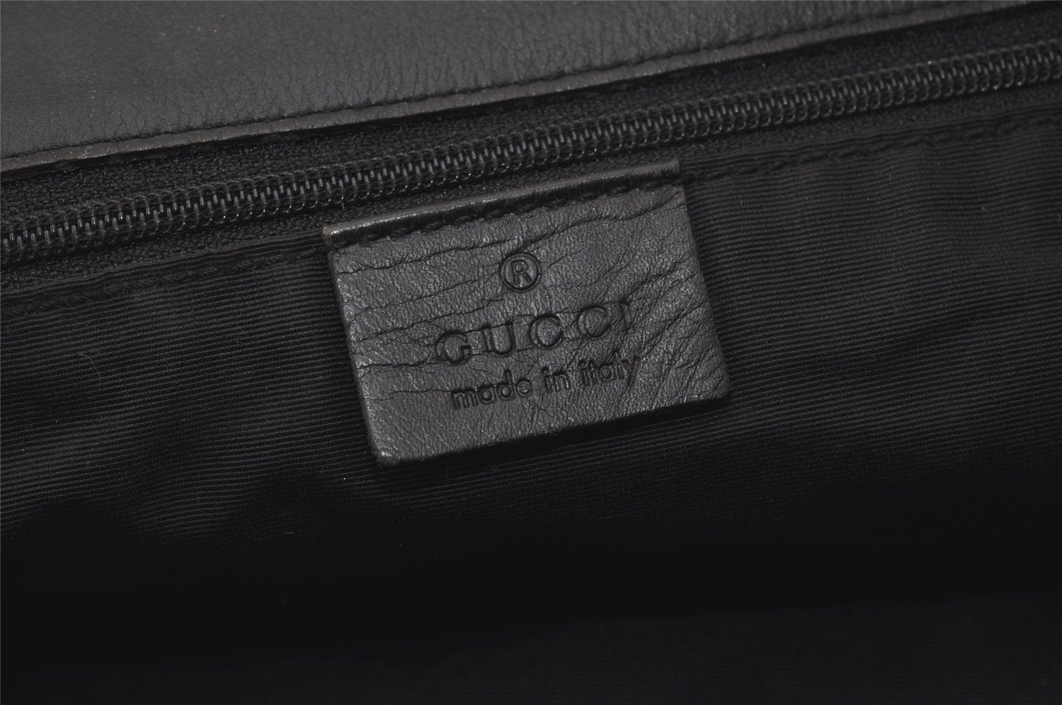Authentic GUCCI Vintage Shoulder Tote Bag GG Canvas Leather 31243 Black 6835I