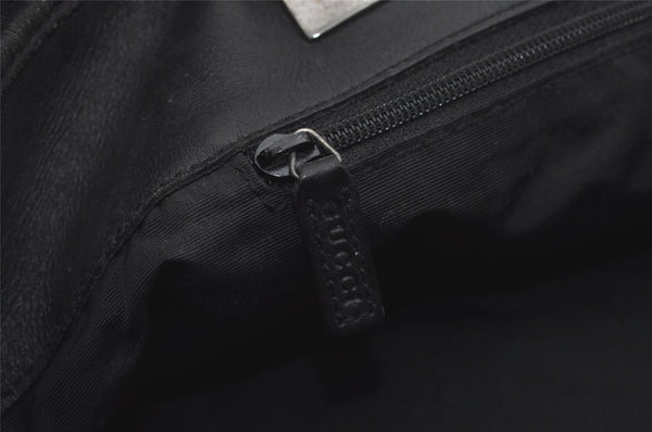 Authentic GUCCI Vintage Shoulder Tote Bag GG Canvas Leather 31243 Black 6835I