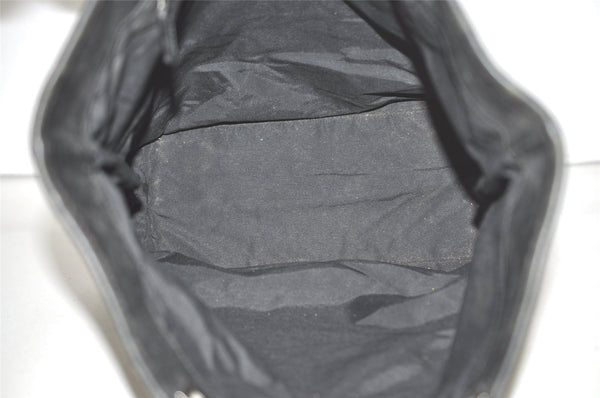 Authentic GUCCI Vintage Shoulder Tote Bag GG Canvas Leather 31243 Black 6835I