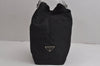 Authentic PRADA Vintage Nylon Tessuto Plastic Tote Hand Bag Black 6835J