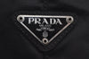 Authentic PRADA Vintage Nylon Tessuto Plastic Tote Hand Bag Black 6835J