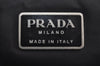 Authentic PRADA Vintage Nylon Tessuto Plastic Tote Hand Bag Black 6835J