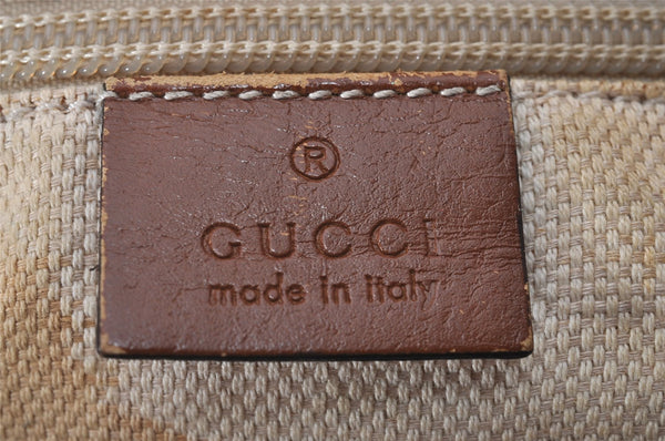 Authentic GUCCI Web Sherry Line Shoulder Cross Bag GG Canvas Leather Brown 6836I
