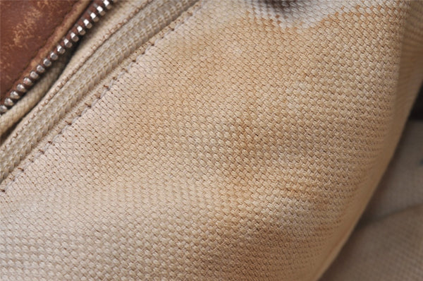 Authentic GUCCI Web Sherry Line Shoulder Cross Bag GG Canvas Leather Brown 6836I