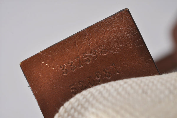 Authentic GUCCI Web Sherry Line Shoulder Cross Bag GG Canvas Leather Brown 6836I