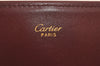 Authentic Cartier Must de Cartier Clutch Hand Bag Leather Bordeaux Red 6836J