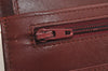 Authentic Cartier Must de Cartier Clutch Hand Bag Leather Bordeaux Red 6836J