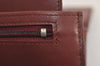 Authentic Cartier Must de Cartier Clutch Hand Bag Leather Bordeaux Red 6836J