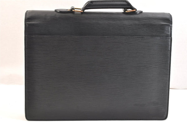 Authentic Louis Vuitton Epi Serviette Conseiller Briefcase Black M54422 LV 6836K