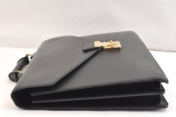 Authentic Louis Vuitton Epi Serviette Conseiller Briefcase Black M54422 LV 6836K