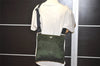 Authentic PRADA Nylon Tessuto Leather Shoulder Cross Body Bag Green 6837I