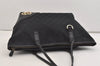 Authentic GUCCI New Britt Shoulder Tote Bag GG Canvas Leather 169946 Black 6837J