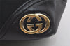 Authentic GUCCI New Britt Shoulder Tote Bag GG Canvas Leather 169946 Black 6837J