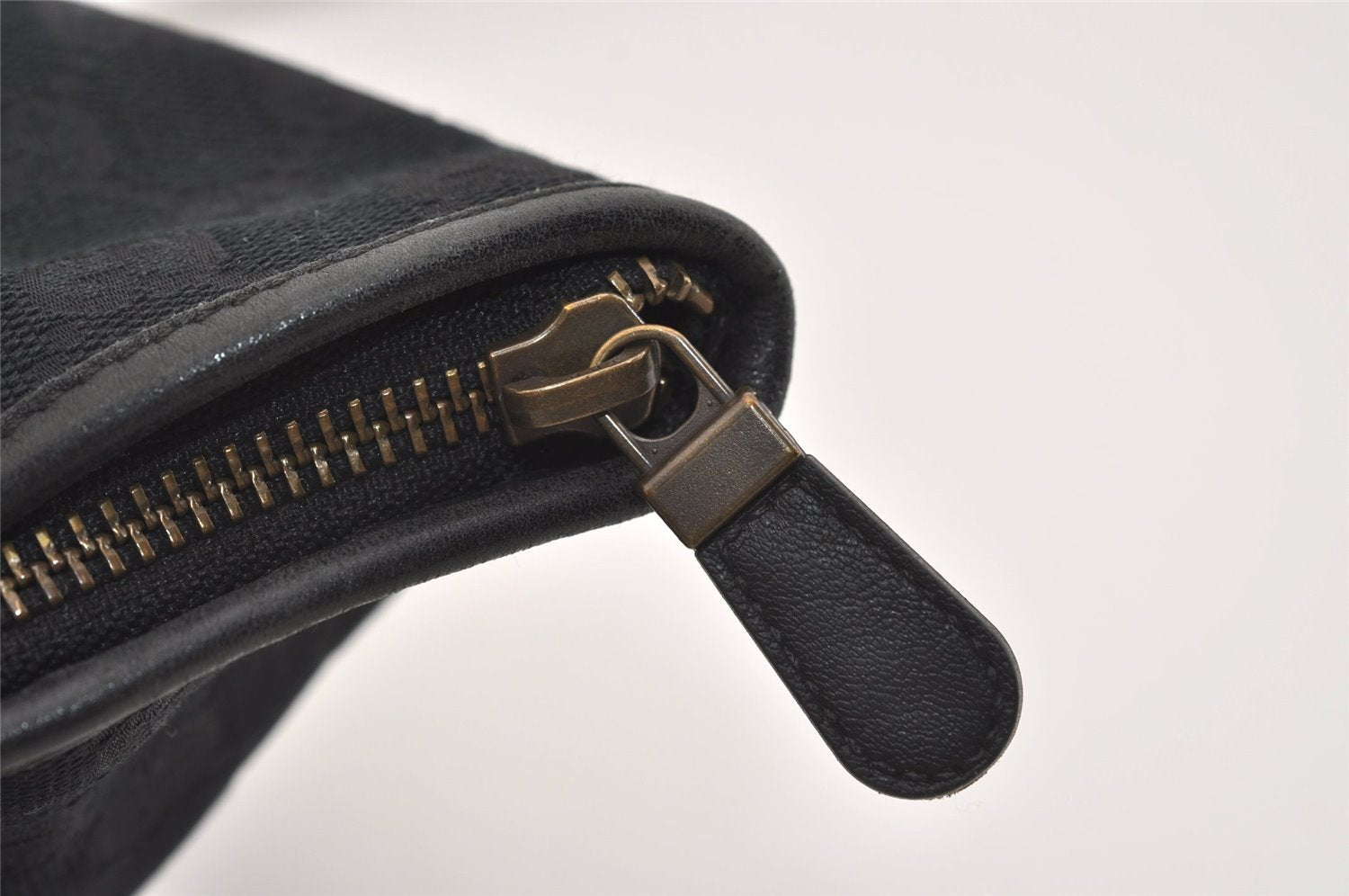 Authentic GUCCI New Britt Shoulder Tote Bag GG Canvas Leather 169946 Black 6837J