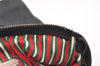 Authentic GUCCI New Britt Shoulder Tote Bag GG Canvas Leather 169946 Black 6837J